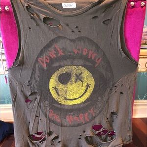 Lauren Moshi Tank “Don’t Worry | Be Happy”